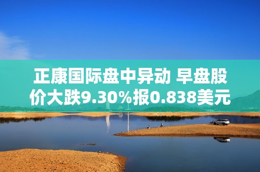 正康国际盘中异动 早盘股价大跌9.30%报0.838美元