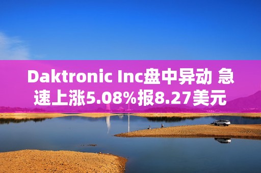 Daktronic Inc盘中异动 急速上涨5.08%报8.27美元