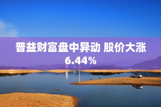 普益财富盘中异动 股价大涨6.44%