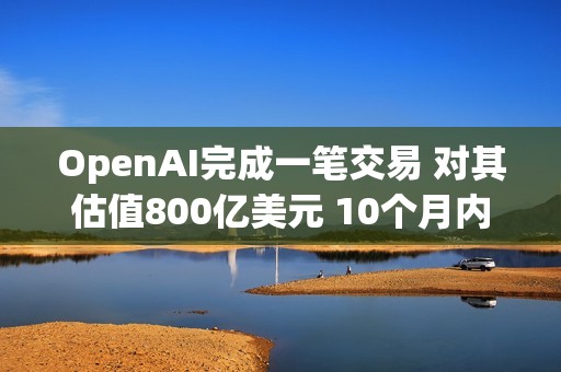 OpenAI完成一笔交易 对其估值800亿美元 10个月内估值增长近两倍！